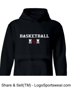 Adult Basketball Mom Hooded Sweatshirt Design Zoom